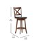 Flash Furniture Felicity Wood Classic Crossback Swivel Bar Height Barstool w/Padded Blk LeatherSoft Seat, Oak ES-UN1-29-OAK-GG - alternate 10